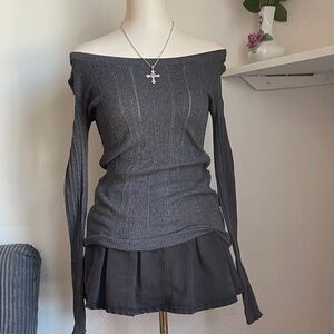 vintage Ribbed Long Sleeve Top